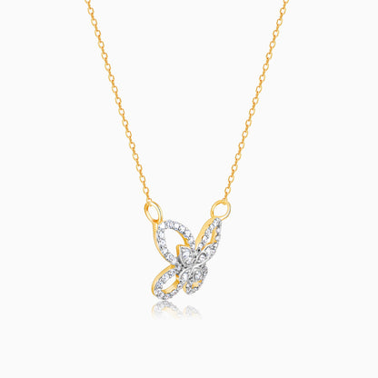 Gold Captivating Butterfly Diamond Necklace