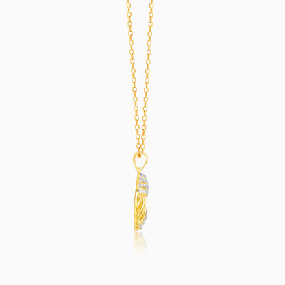 Gold Delicate Adoration Diamond Pendant