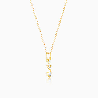 Gold Gossamer Glow Diamond Pendant