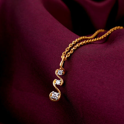 Gold Gossamer Glow Diamond Pendant