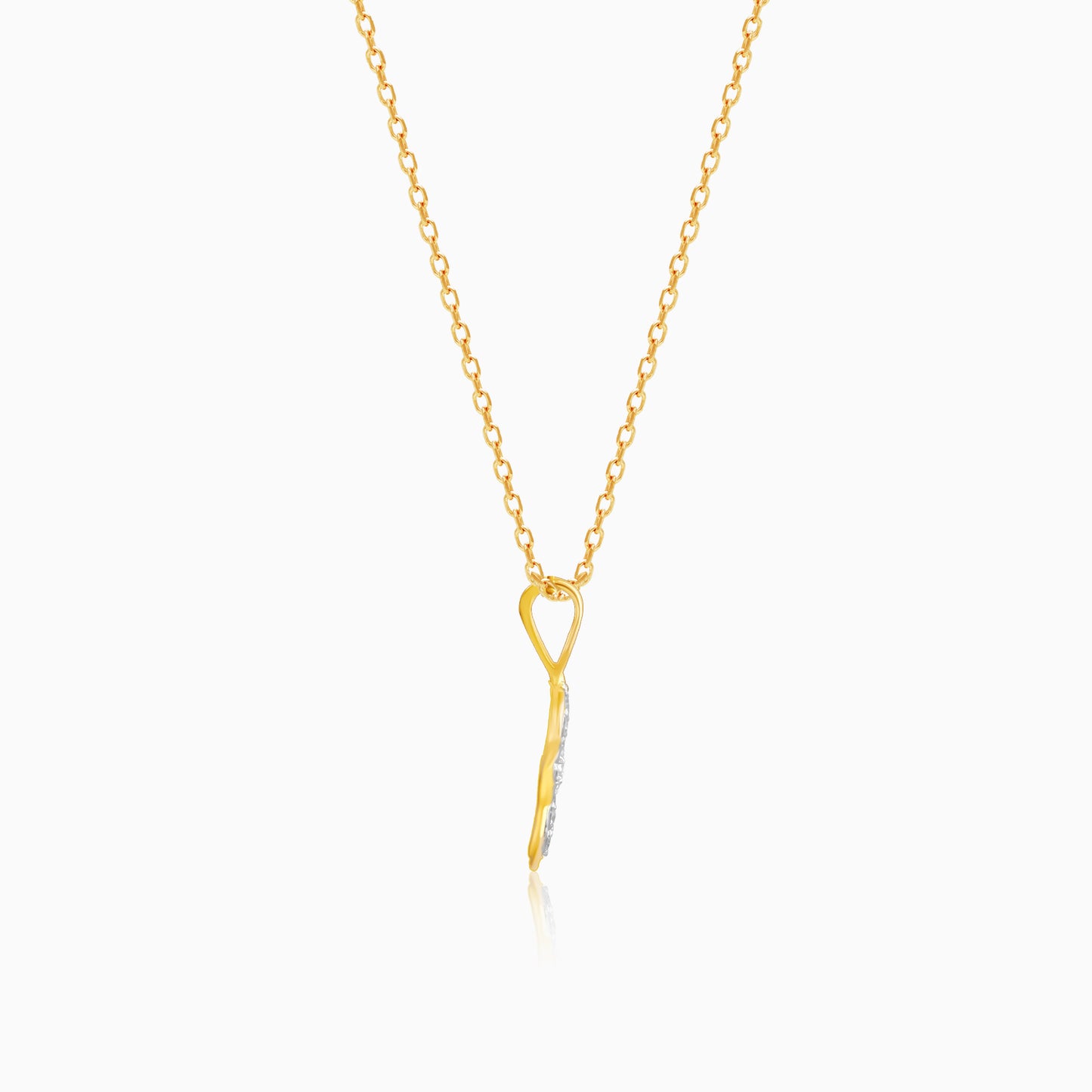 Gold Floral Diamond Pendant