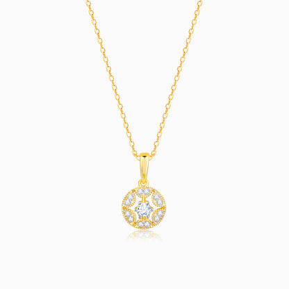 Gold Circle Of Brilliance Diamond Pendant