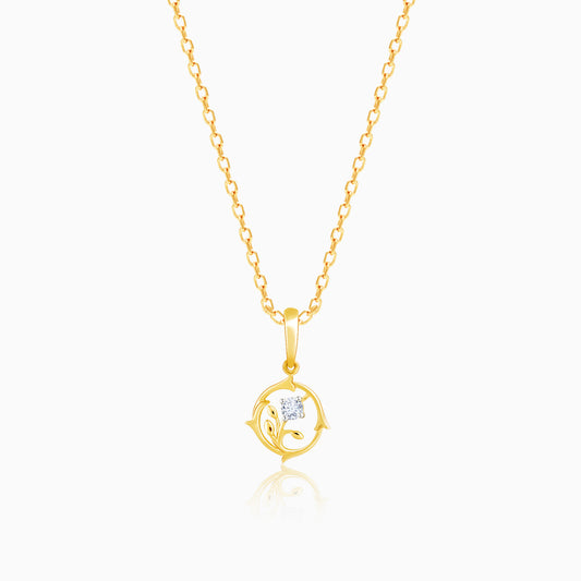 Gold Blooms of Joy Diamond Pendant