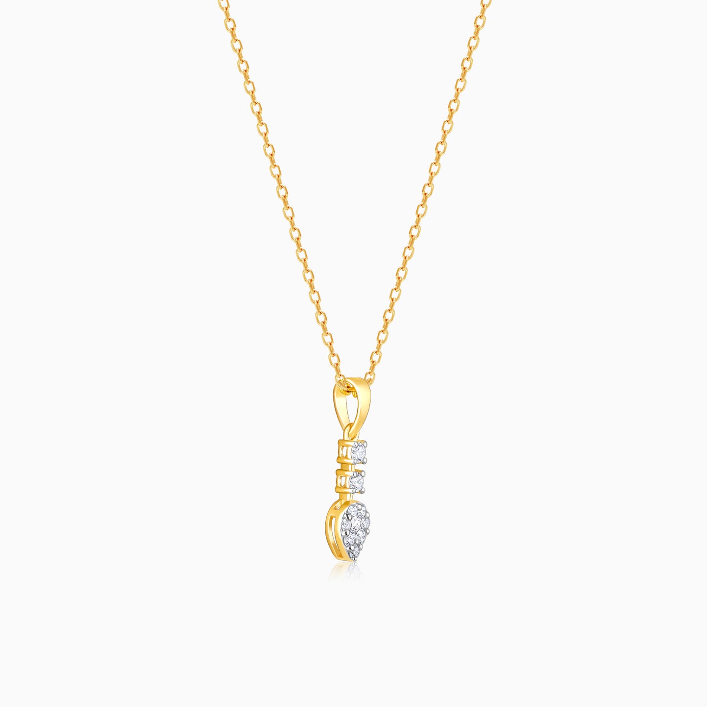 Gold Brilliant Teardrop Pendant