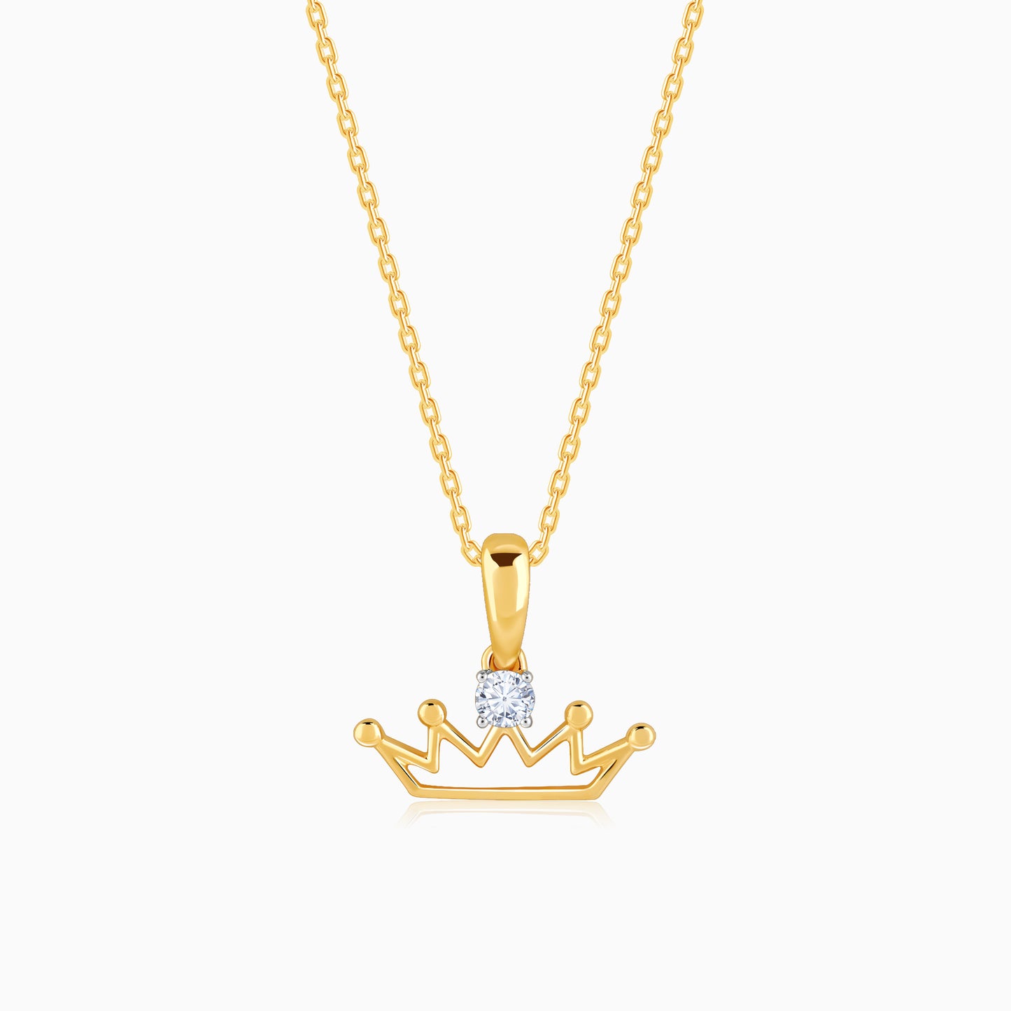 Gold Crown Glory Diamond Pendant