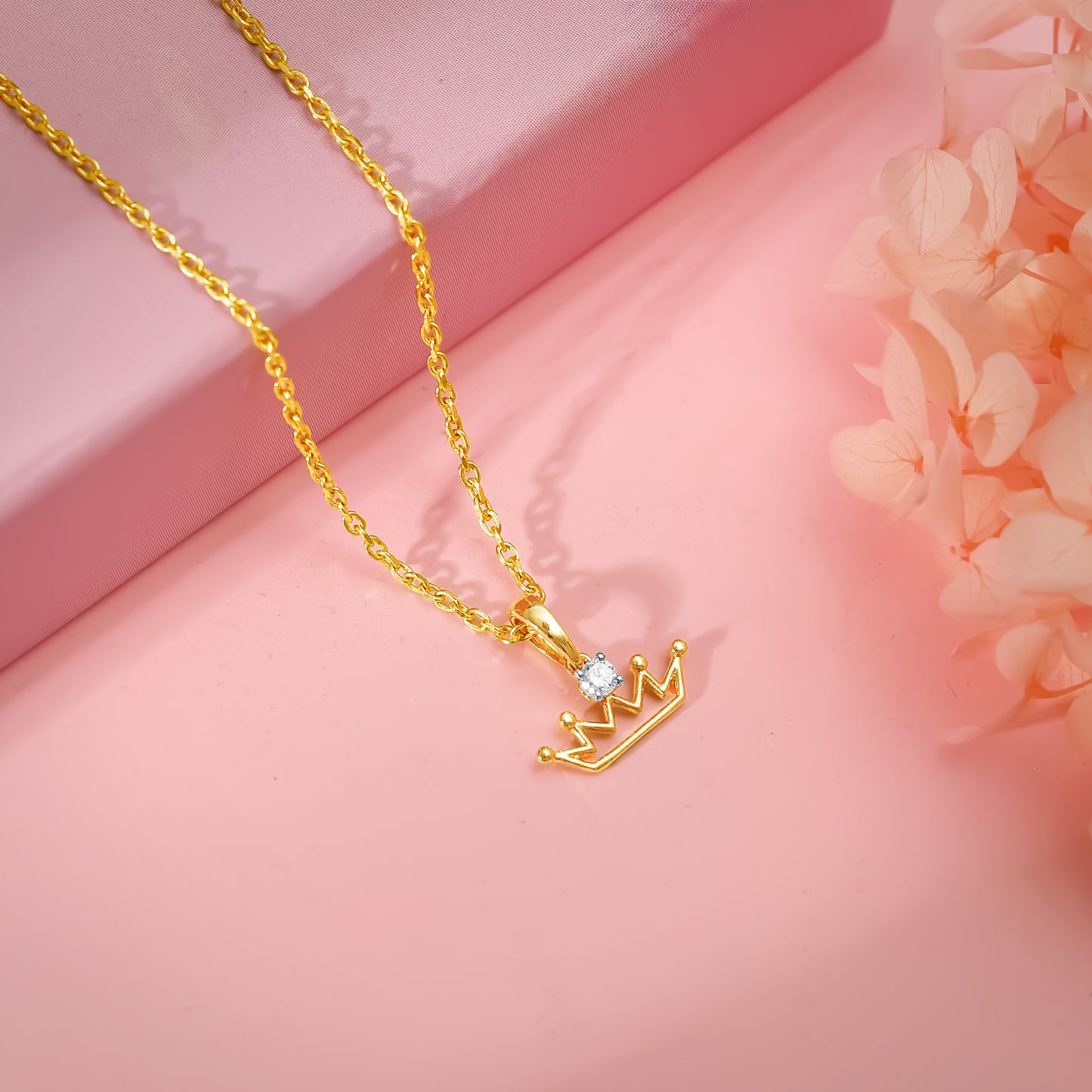 Gold Crown Glory Diamond Pendant