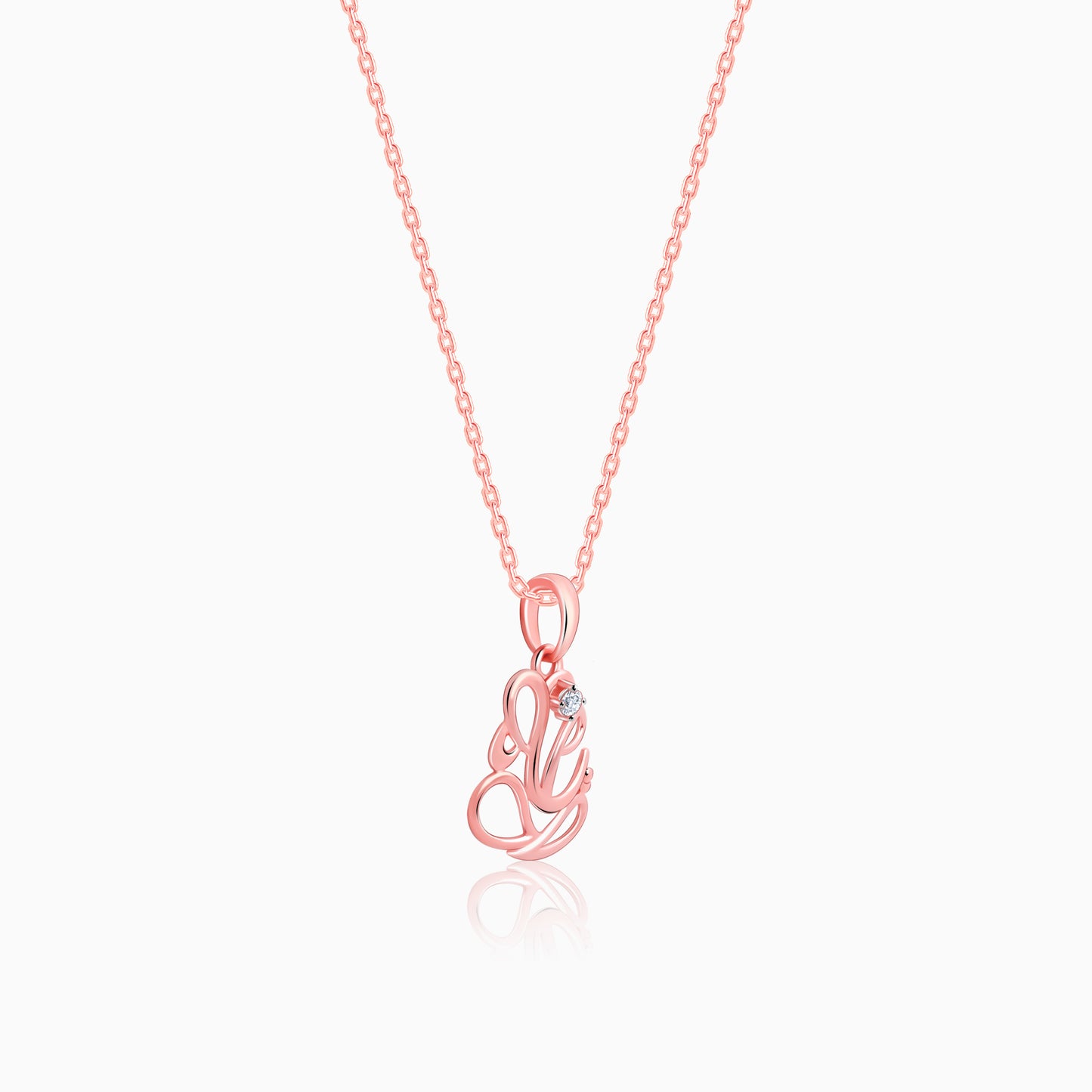 Rose Gold Ganesha Diamond Pendant