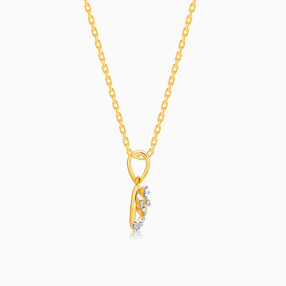 Gold Trance Diamond Pendant