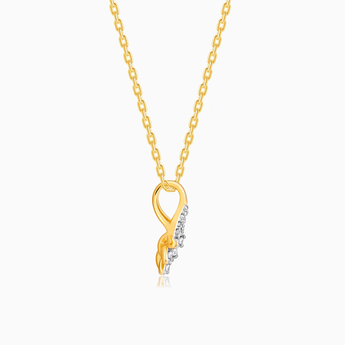 Gold Sparkle On Diamond Pendant