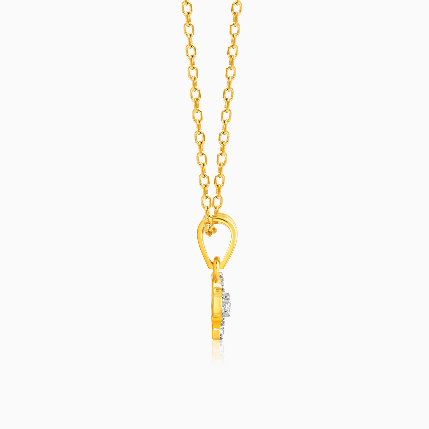 Gold Swastik Diamond Pendant