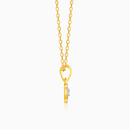 Gold Swastik Diamond Pendant