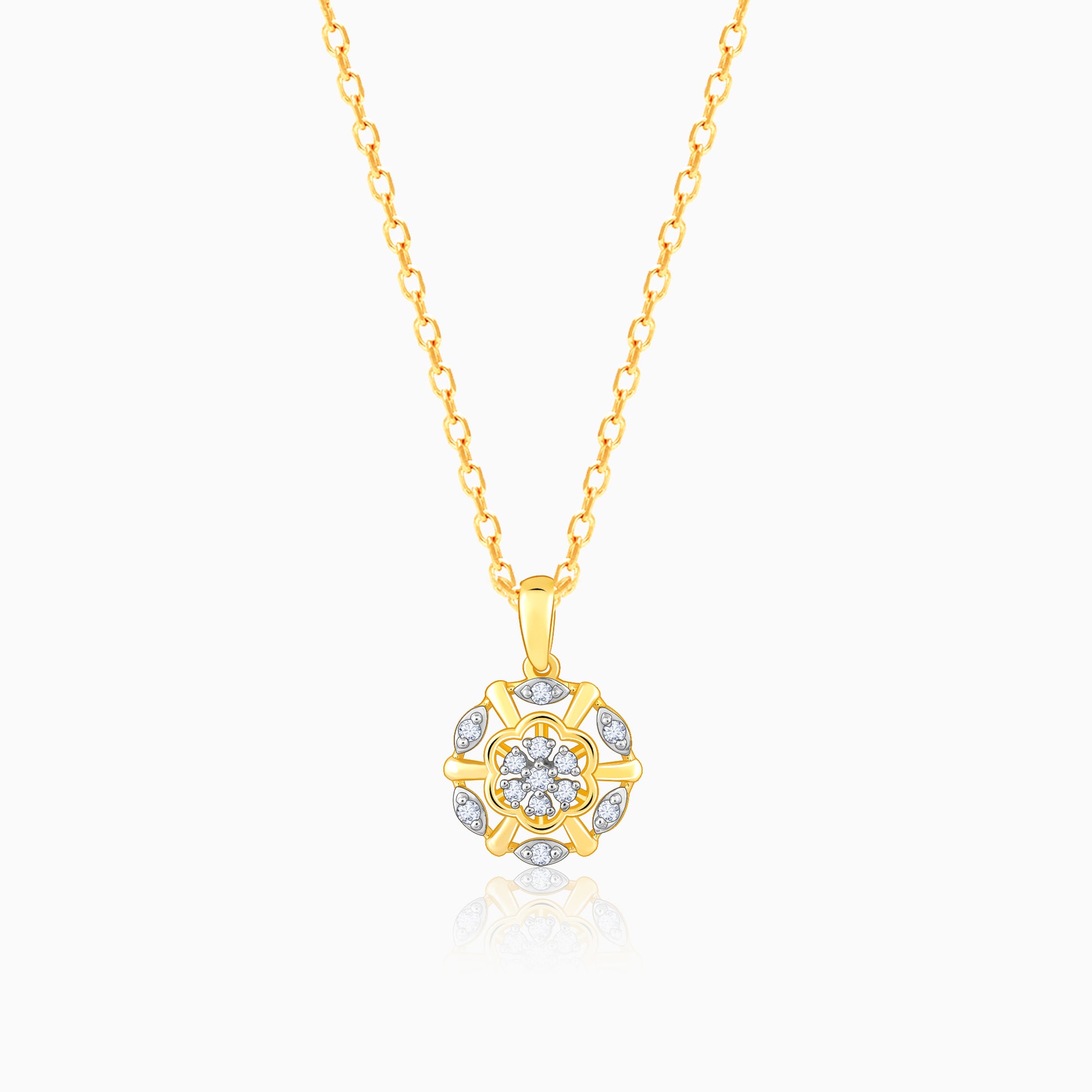 Lab_grown_diamond_Gold Fleur_Glory_Diamond_Pendant