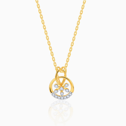 Gold Bloomy Diamond Pendant