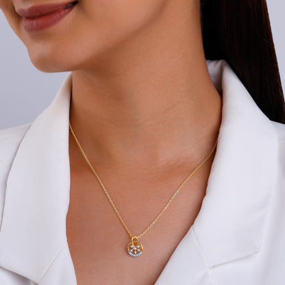 Gold Bloomy Diamond Pendant