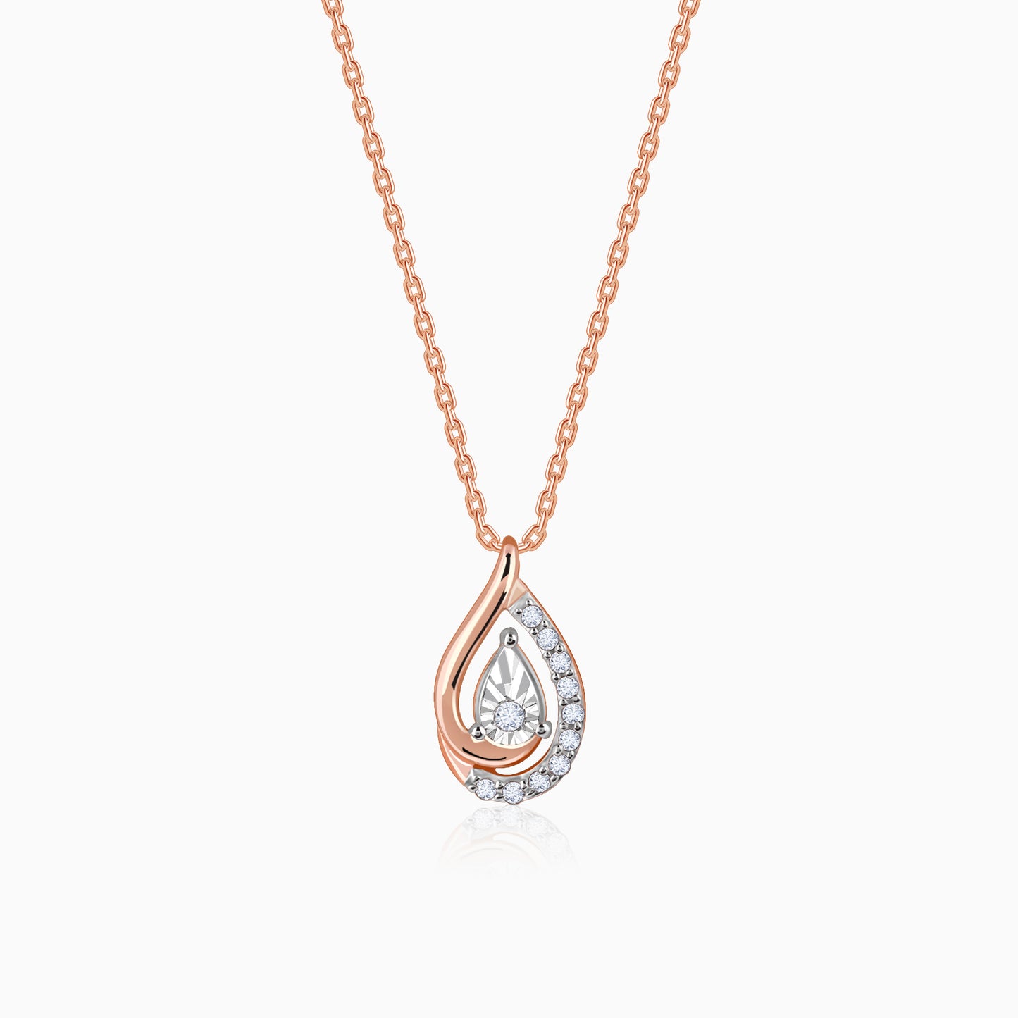 Rose Gold Burrow Diamond Pendant