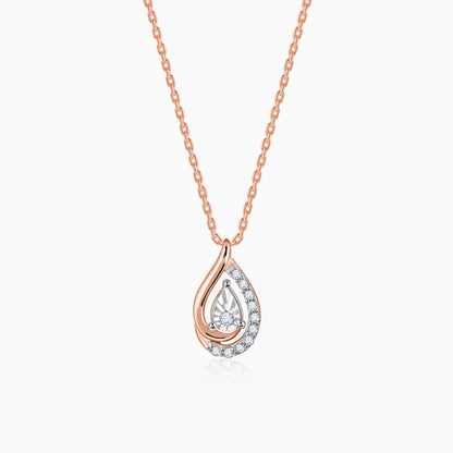 Rose Gold Burrow Diamond Pendant