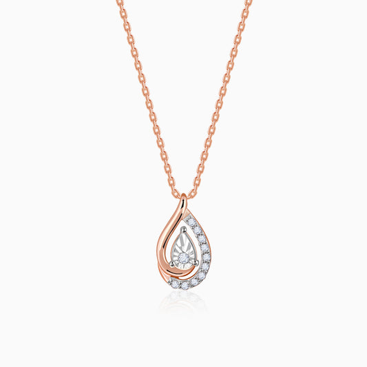 Rose Gold Burrow Diamond Pendant