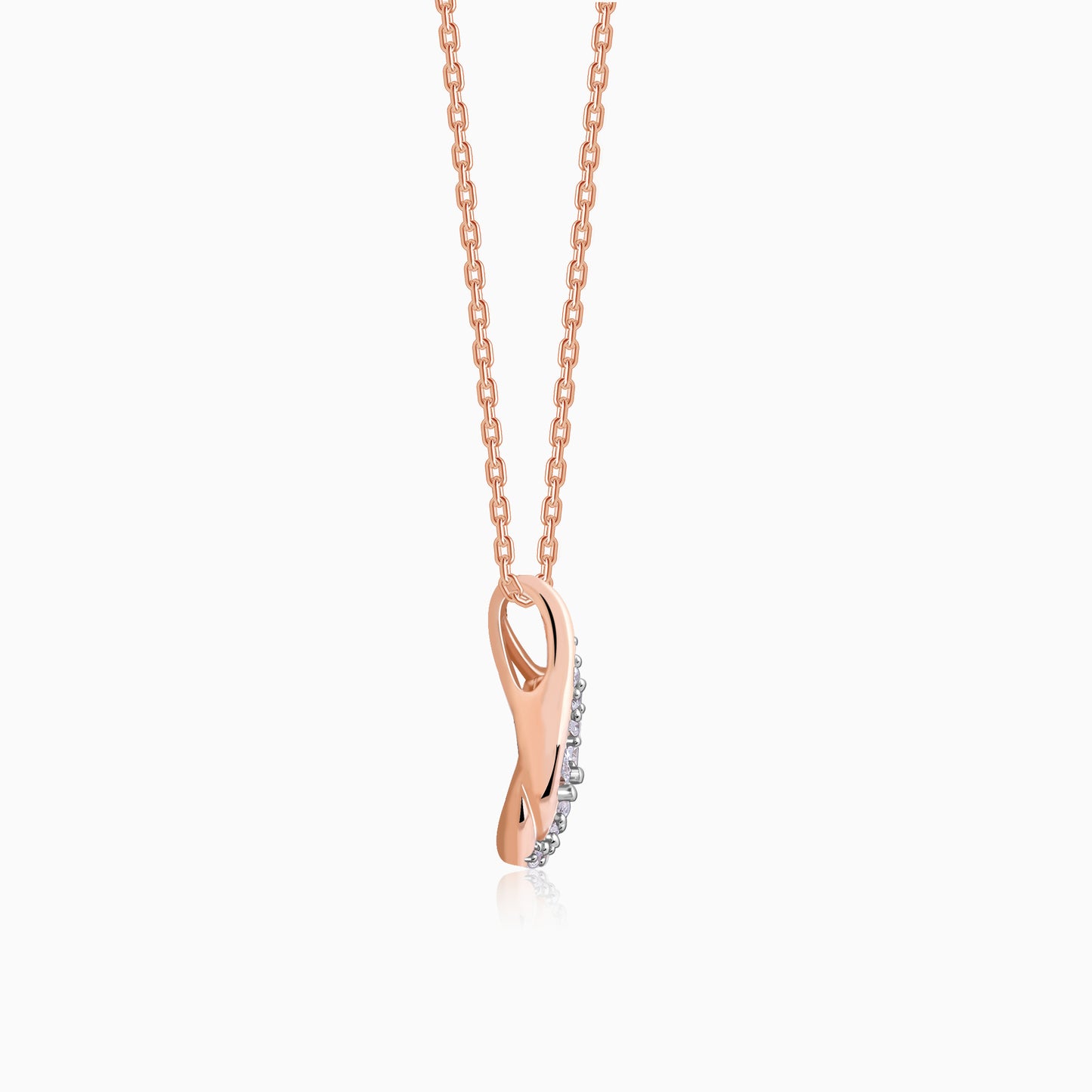 Rose Gold Burrow Diamond Pendant