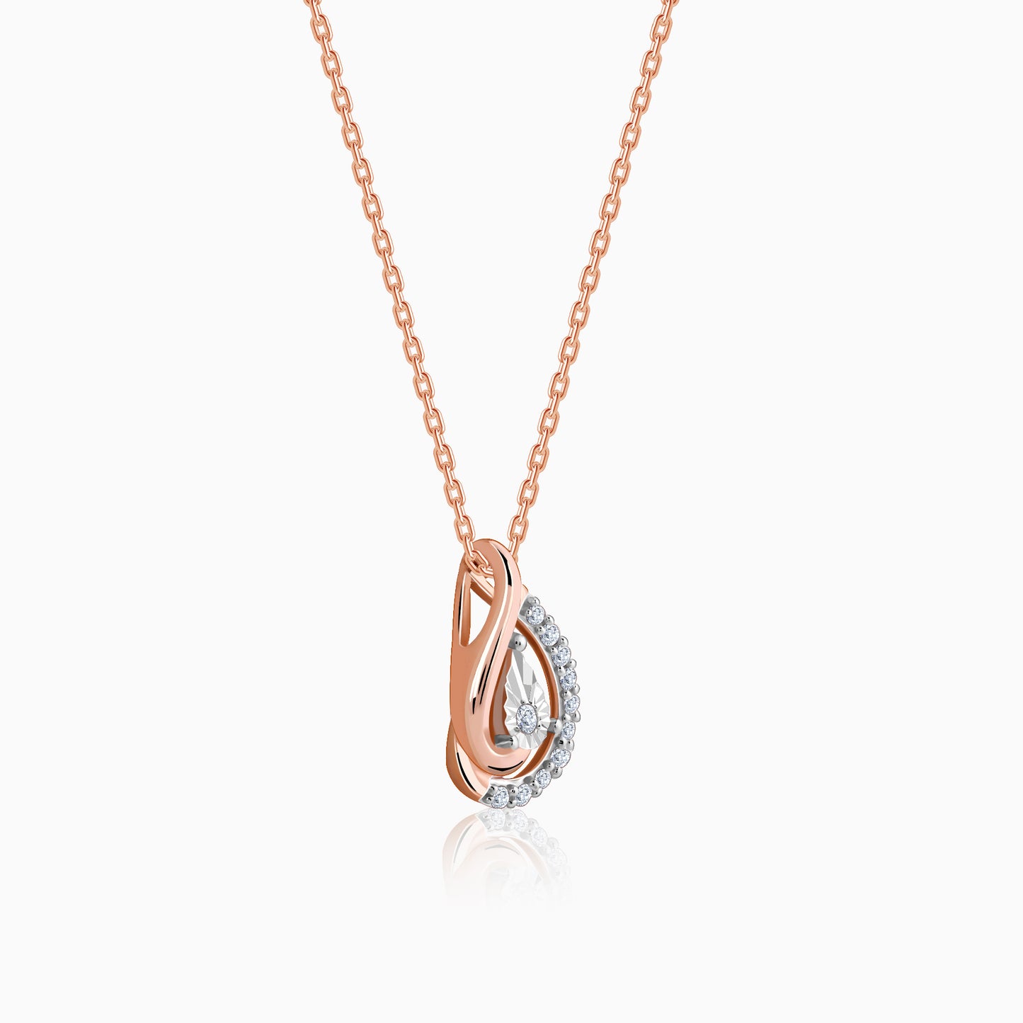 Rose Gold Burrow Diamond Pendant