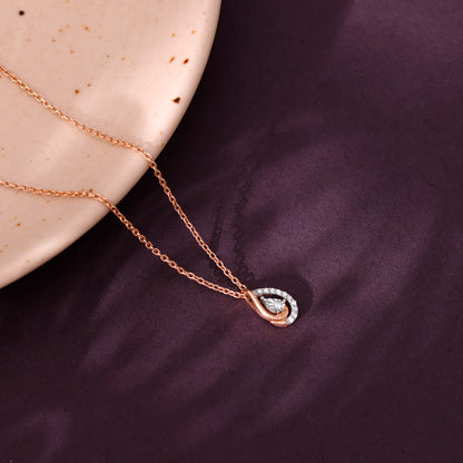 Rose Gold Burrow Diamond Pendant