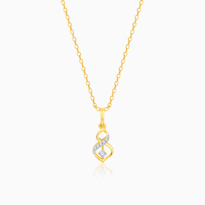 Gold Eternal Diamond Pendant