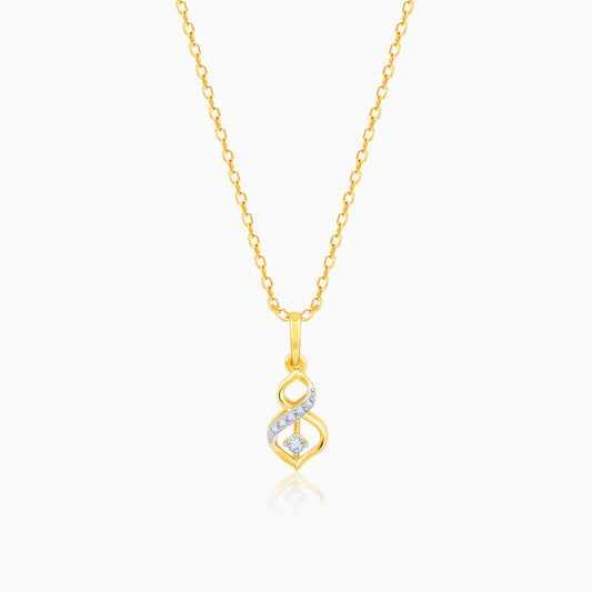 Gold Eternal Diamond Pendant