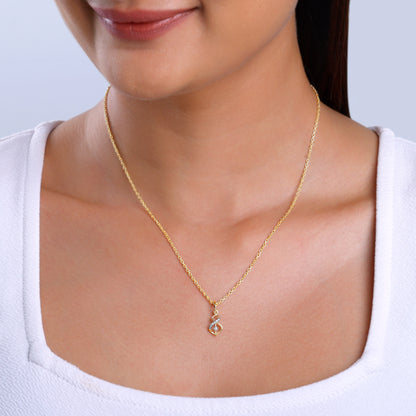 Gold Eternal Diamond Pendant