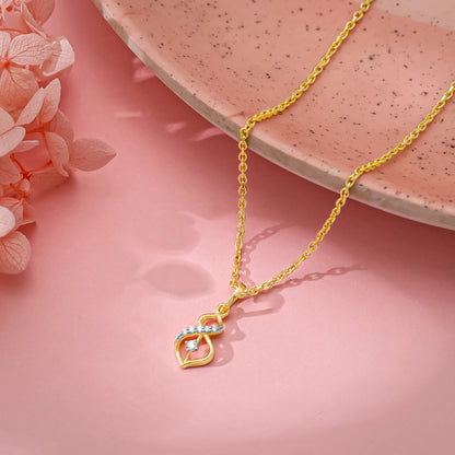 Gold Eternal Diamond Pendant