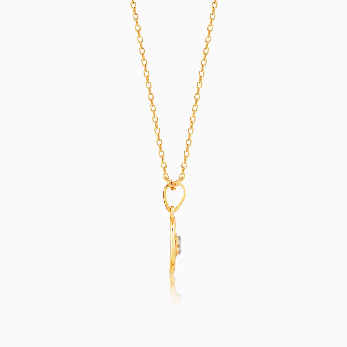 Gold Interlaced Elegance Diamond Pendant