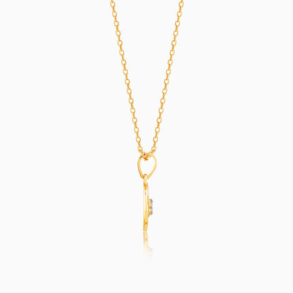 Gold Interlaced Elegance Diamond Pendant