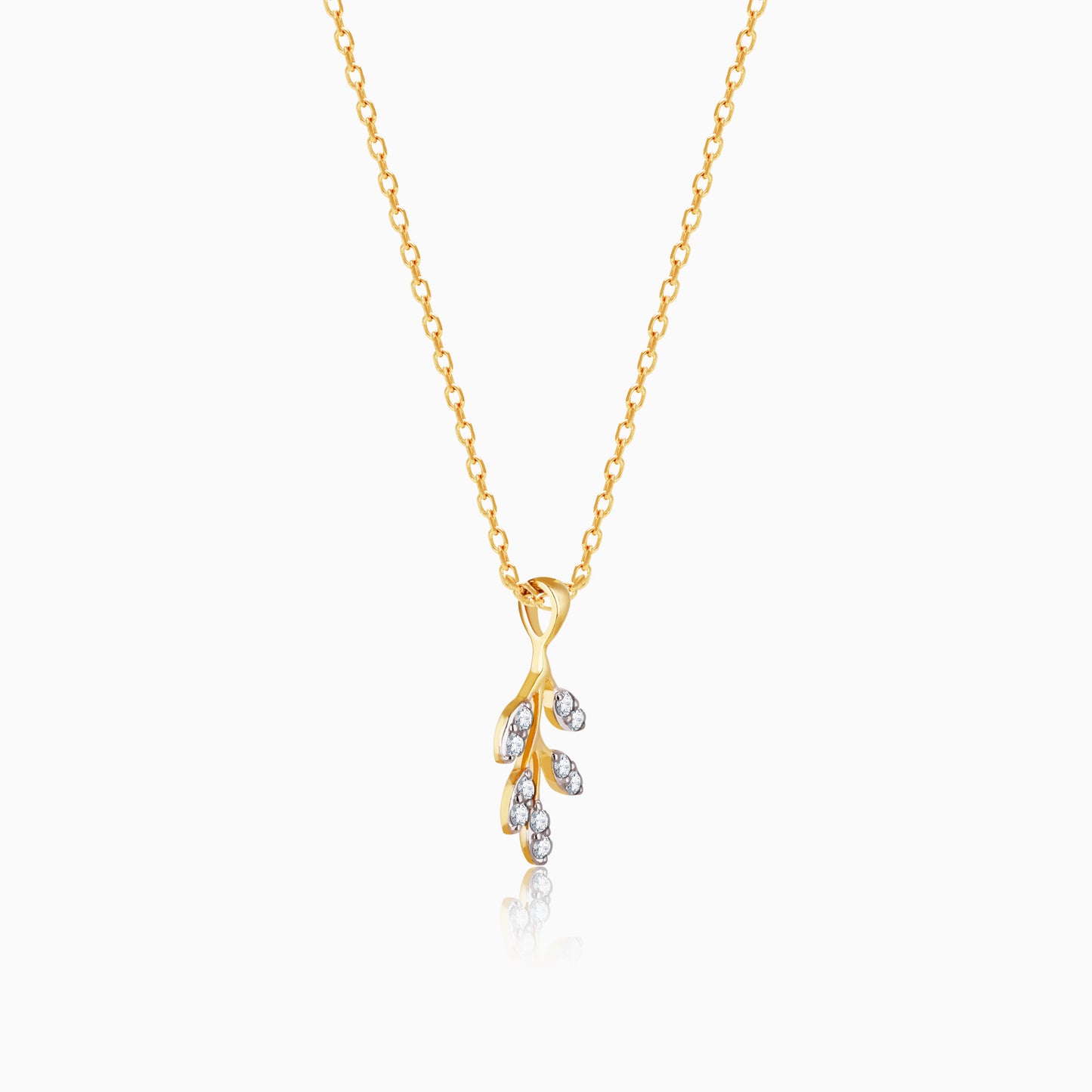 Gold Magnificent Branches Diamond Pendant