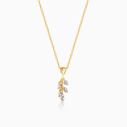 Gold Magnificent Branches Diamond Pendant