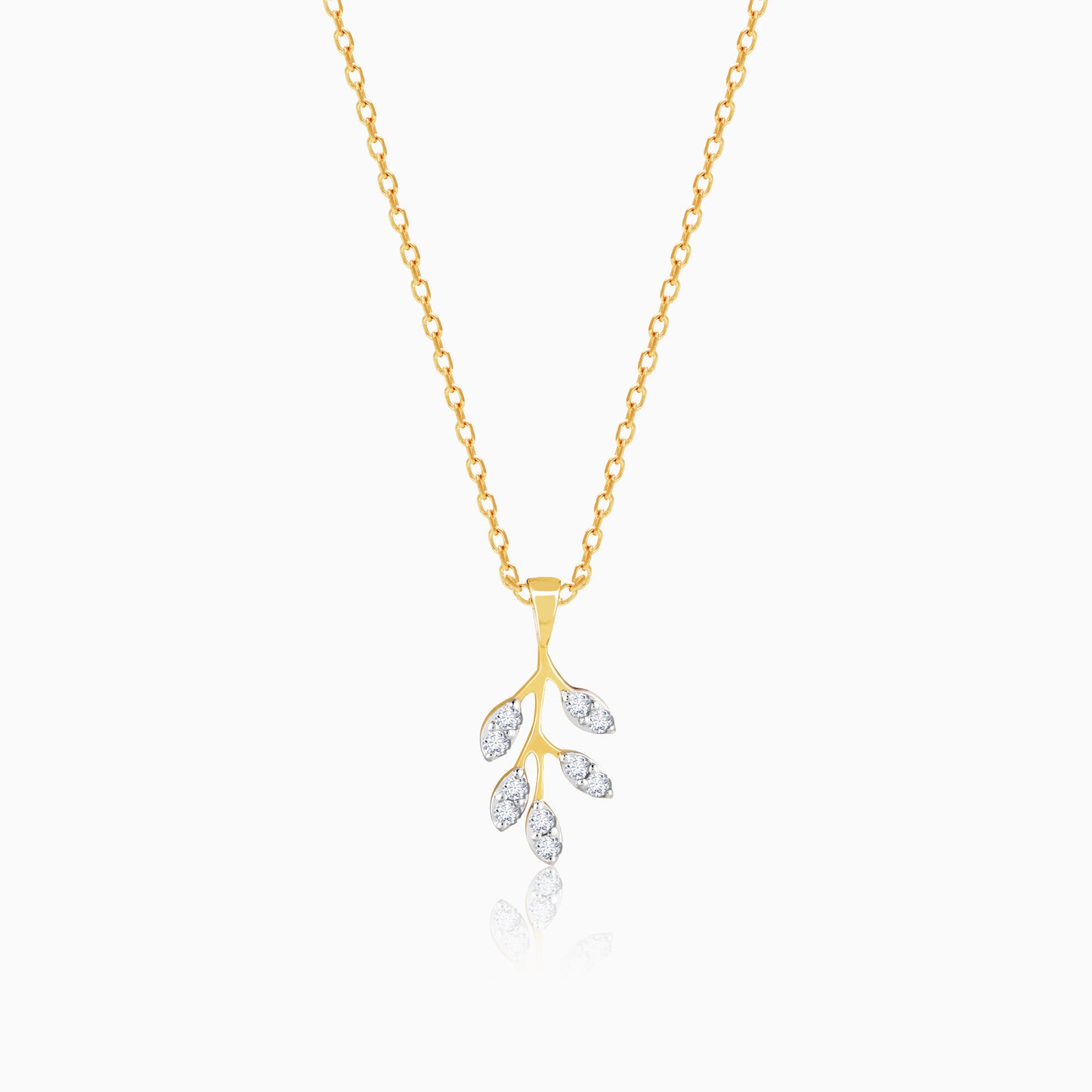 Gold Magnificent Branches Diamond Pendant