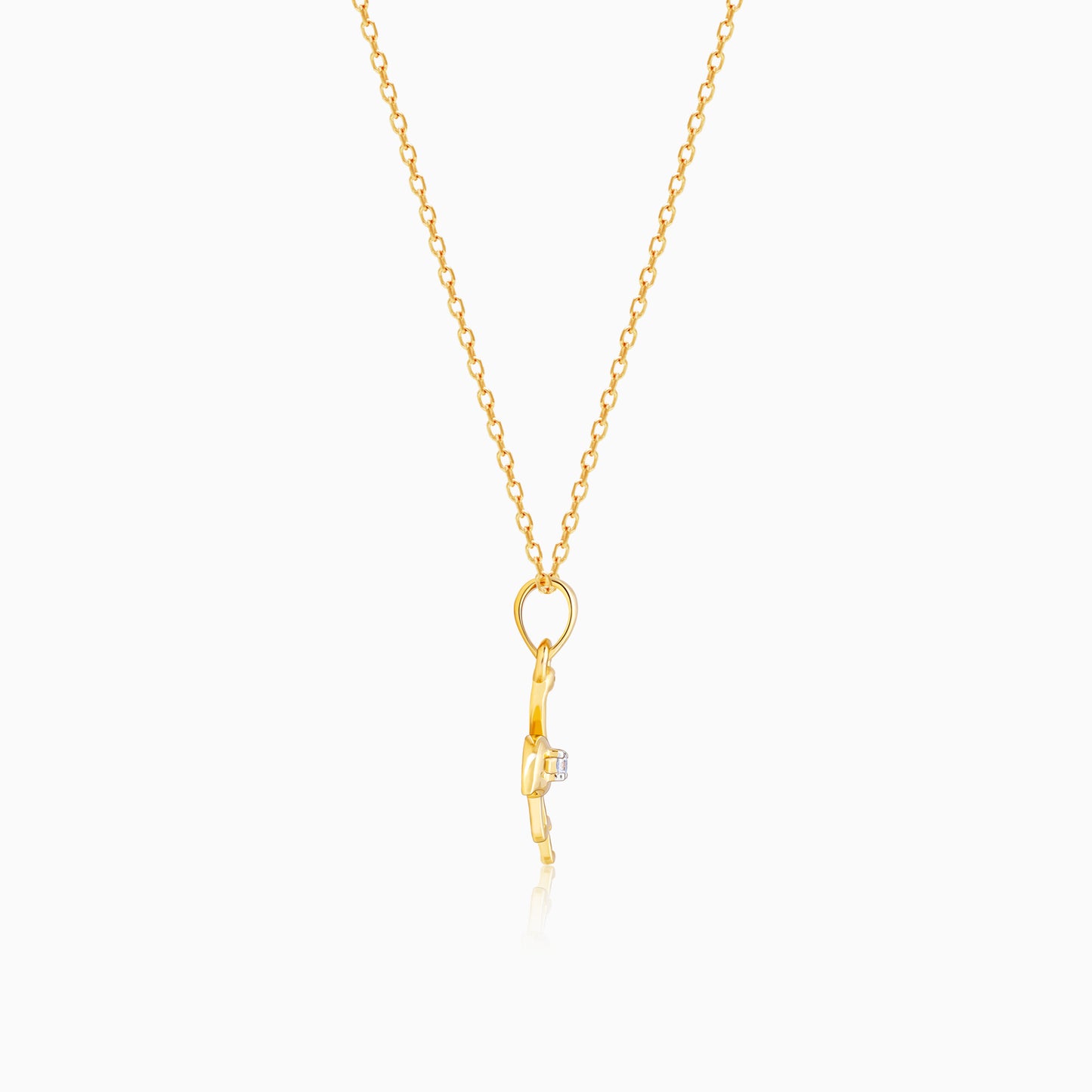 Gold Fun Flamingo Diamond Pendant