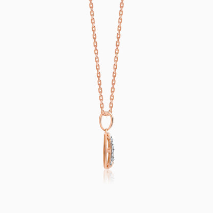 Rose Gold Tetragon Diamond Pendant