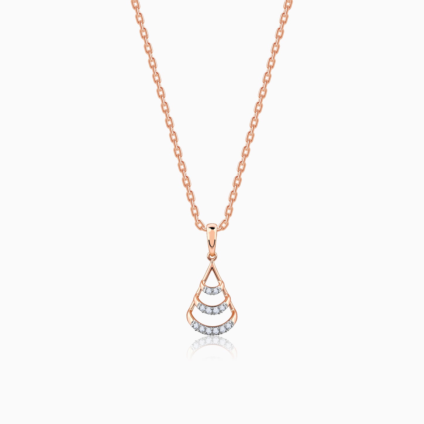 Rose Gold Globule Diamond Pendant