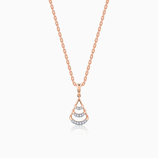 Rose Gold Globule Diamond Pendant