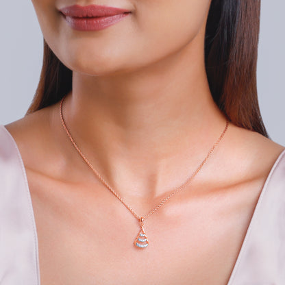 Rose Gold Globule Diamond Pendant