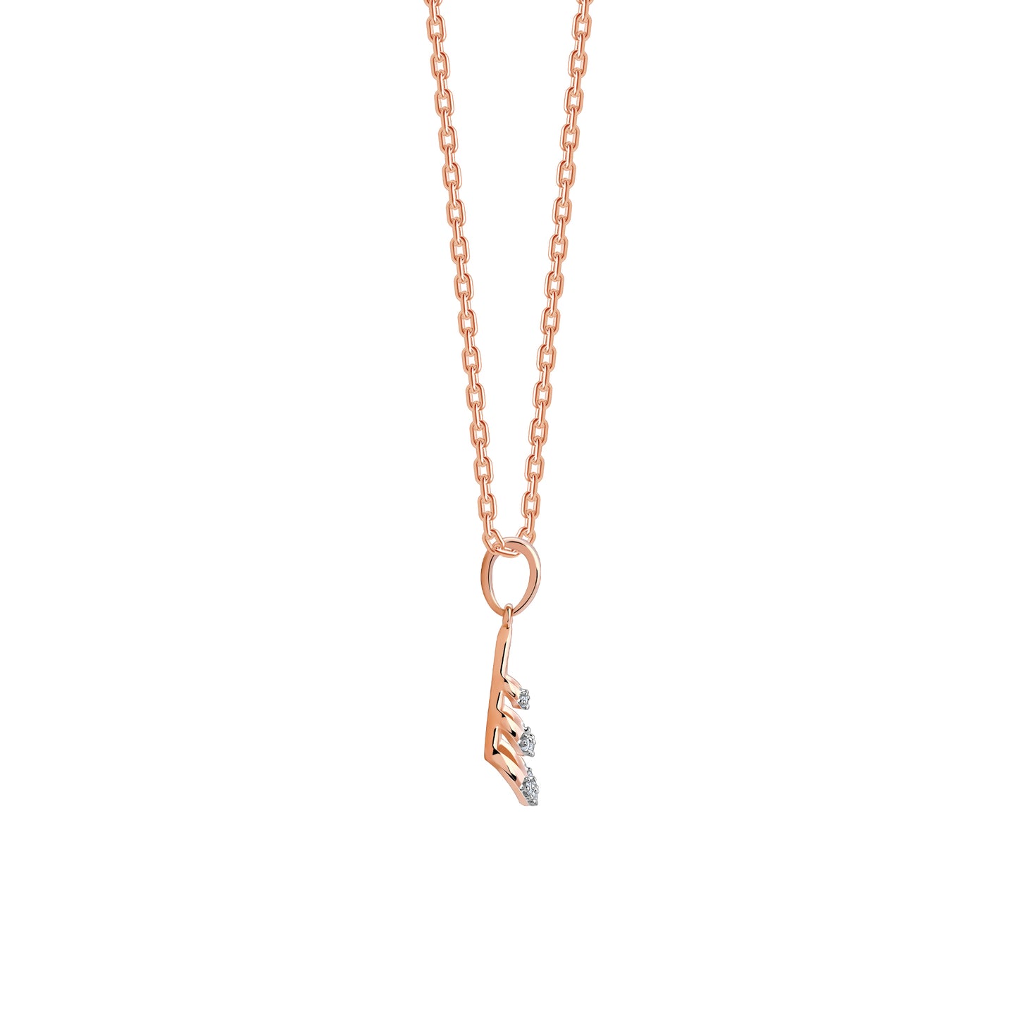 Rose Gold Globule Diamond Pendant