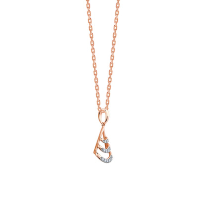 Rose Gold Globule Diamond Pendant