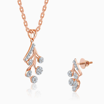 Rose Gold Cluster Diamond Set