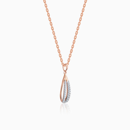 Rose Gold Whisked Diamond Pendant