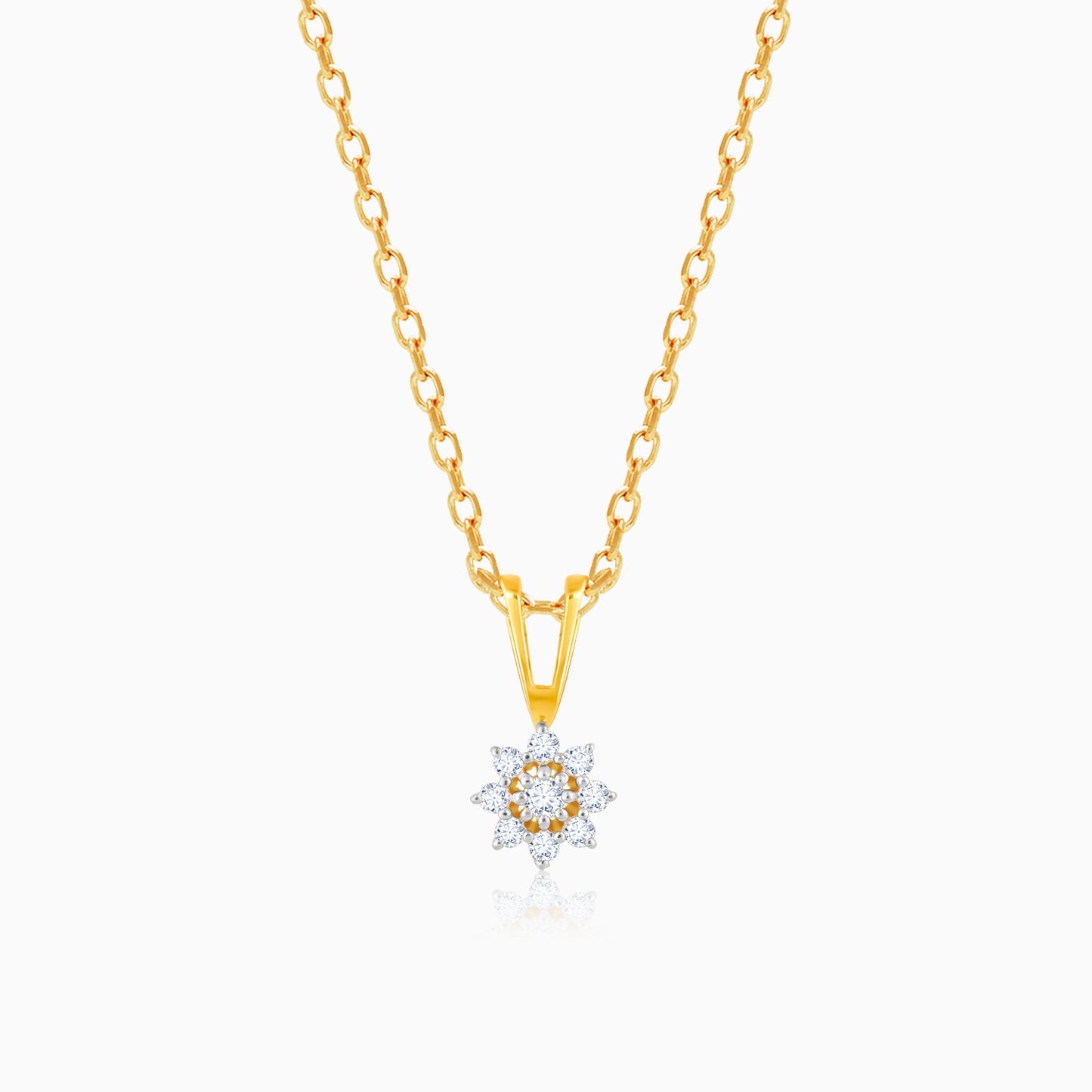 Gold Floral Power Diamond Pendant