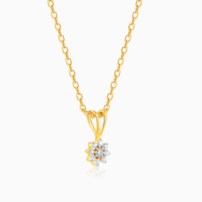 Gold Floral Power Diamond Pendant