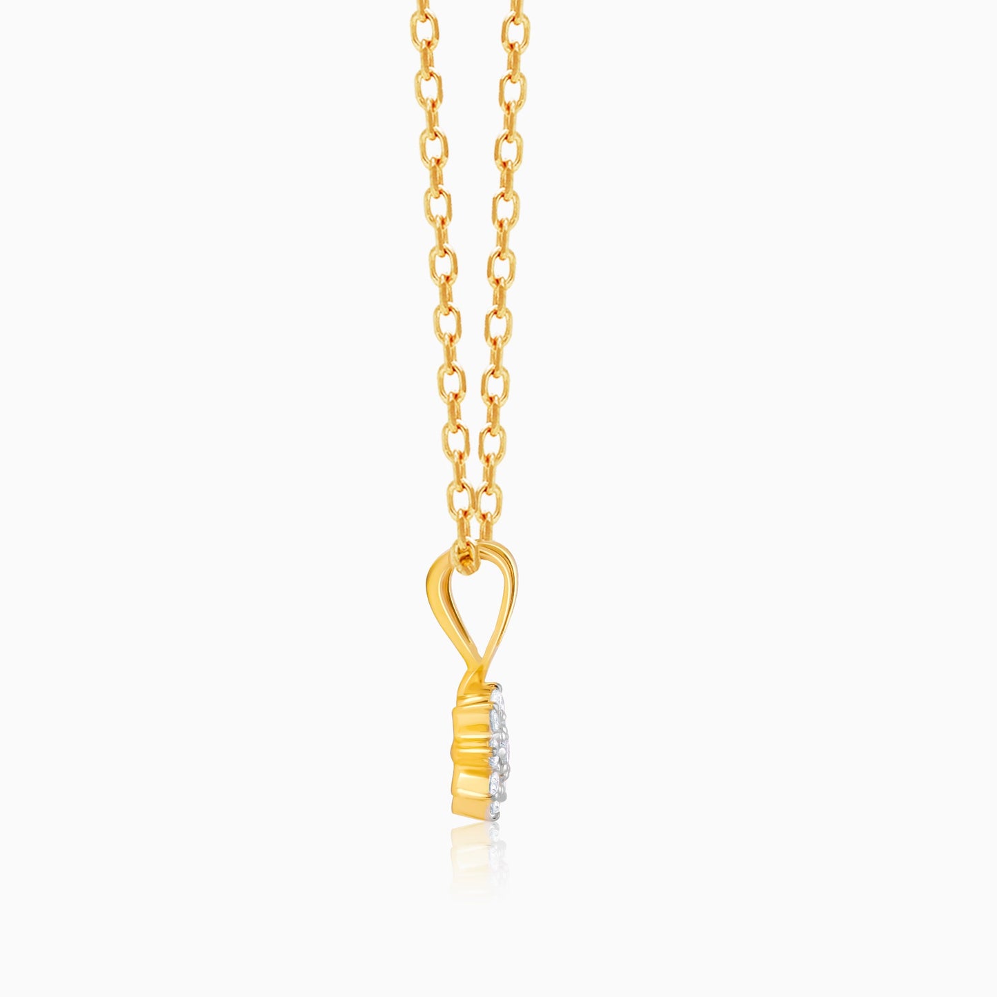 Gold Floral Power Diamond Pendant