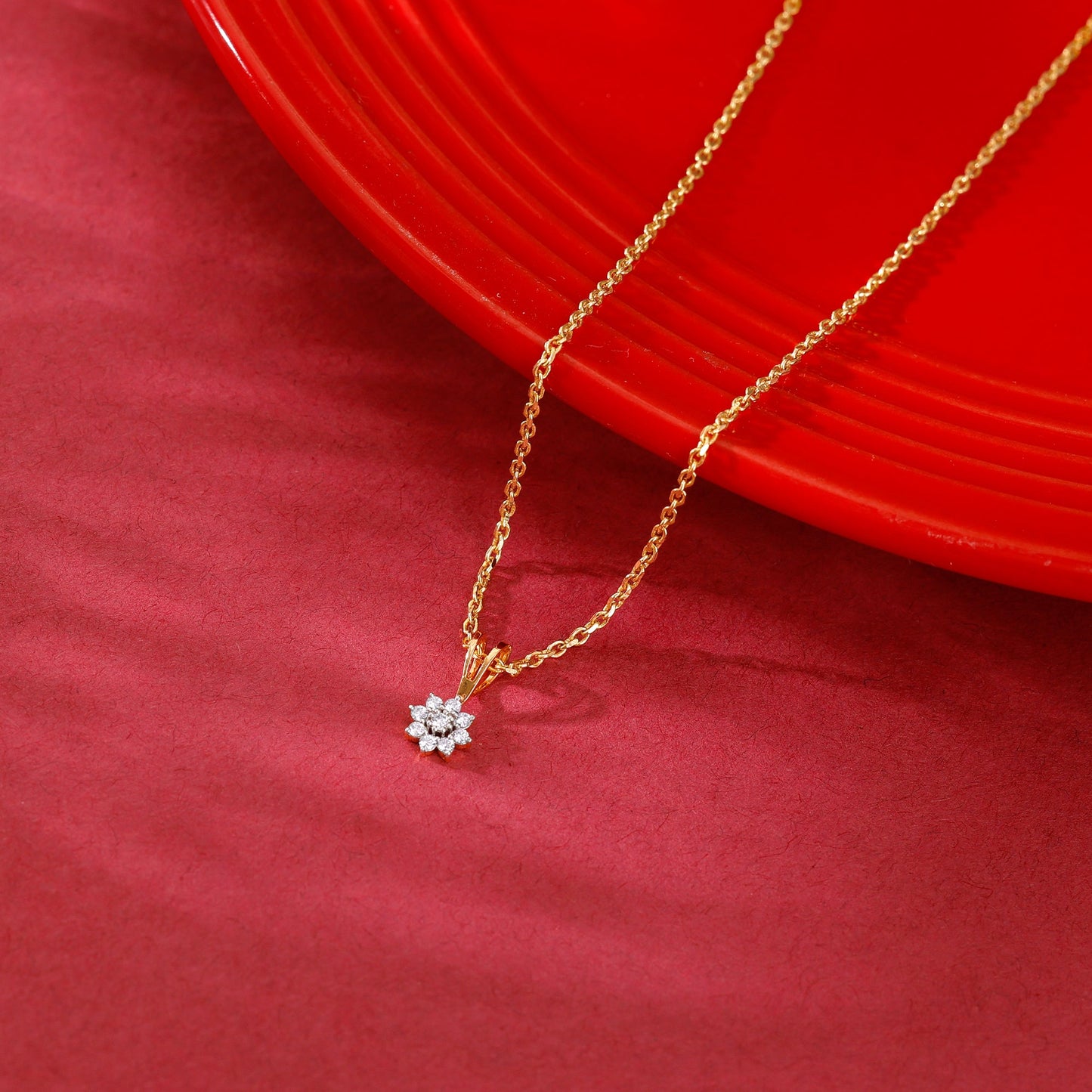 Gold Floral Power Diamond Pendant