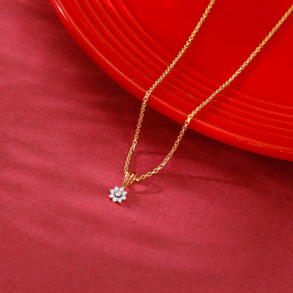 Gold Floral Power Diamond Pendant