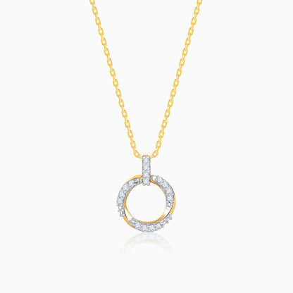 Gold Encircle Diamond Pendant