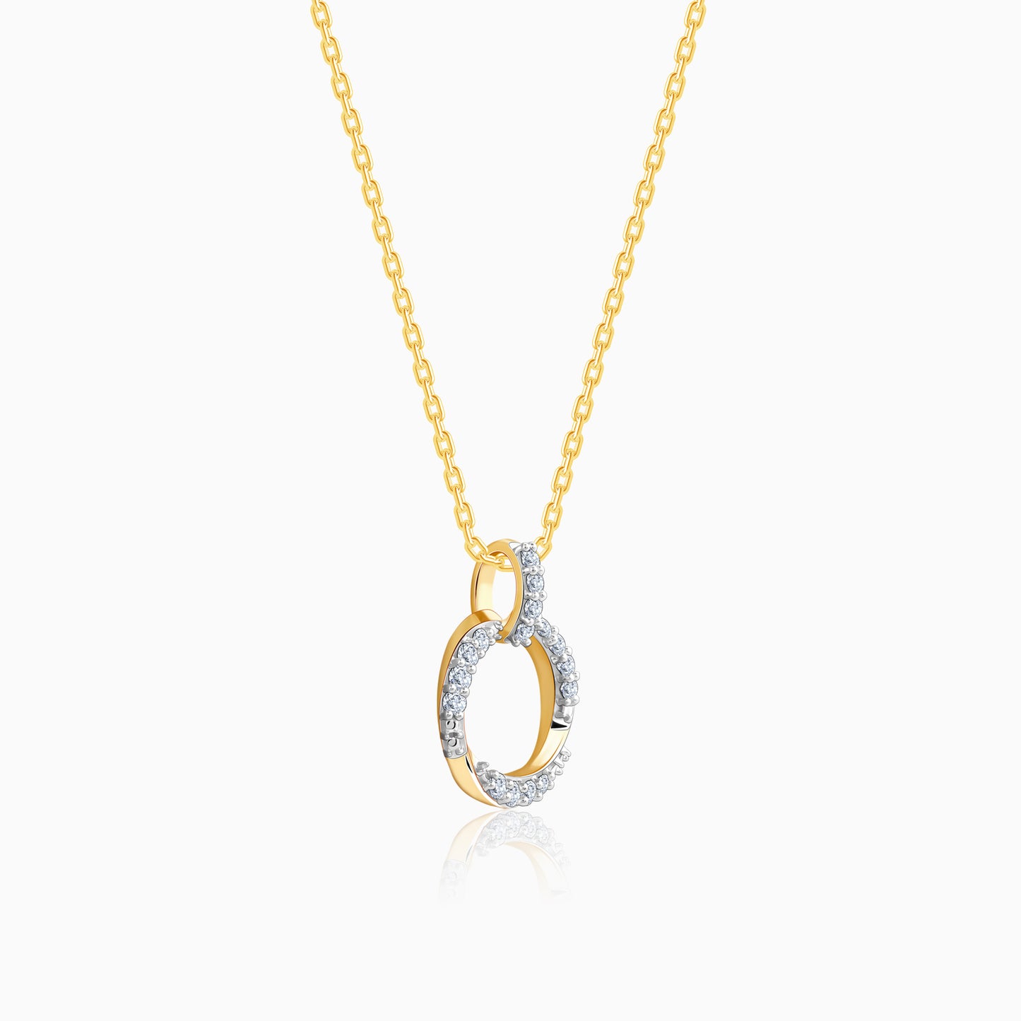 Gold Encircle Diamond Pendant