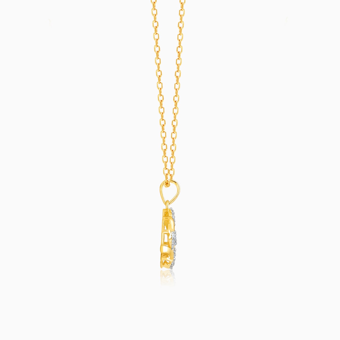 Gold Gentle Floral Diamond Pendant